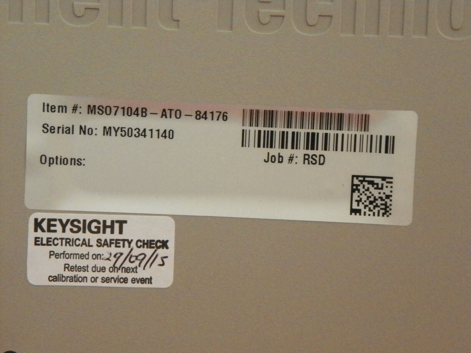 Agilent MSO7104B 1 GHz, 4 +16 CH digital Oscilloscope (2 in stock) Agilent MSO7104B 1 GHz, 4 +16 CH digital Oscilloscope (2 in stock)